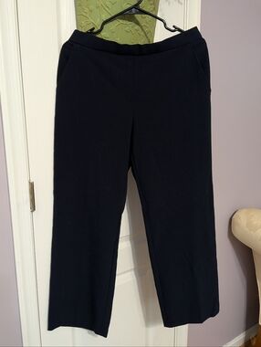 croft & barrow Navy Pull-On Wide-Leg Pants